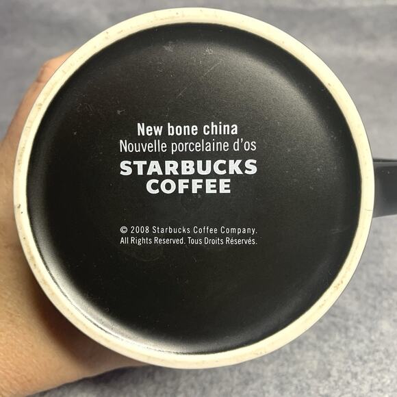 Starbucks Hawaiian Tiki 2008 Coffee Cup New Bone China Black Red Island - Picture 6 of 8